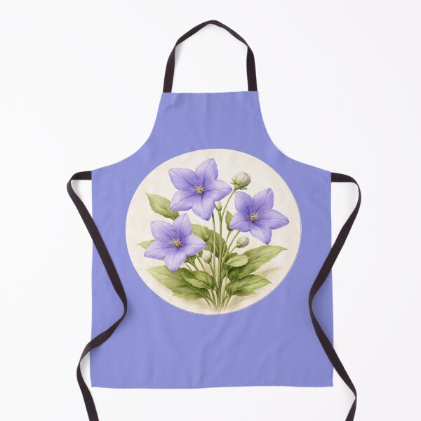 Item preview, Balloon Flower Delight – Platycodon Garden Bloom Circle Portrait designed and sold by TheJoyfulPen.