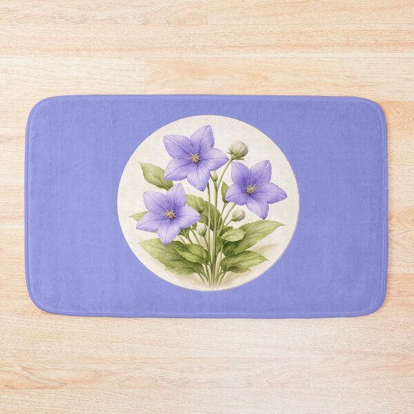 Item preview, Balloon Flower Delight – Platycodon Garden Bloom Circle Portrait designed and sold by TheJoyfulPen.