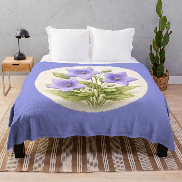 Item preview, Balloon Flower Delight – Platycodon Garden Bloom Circle Portrait designed and sold by TheJoyfulPen.