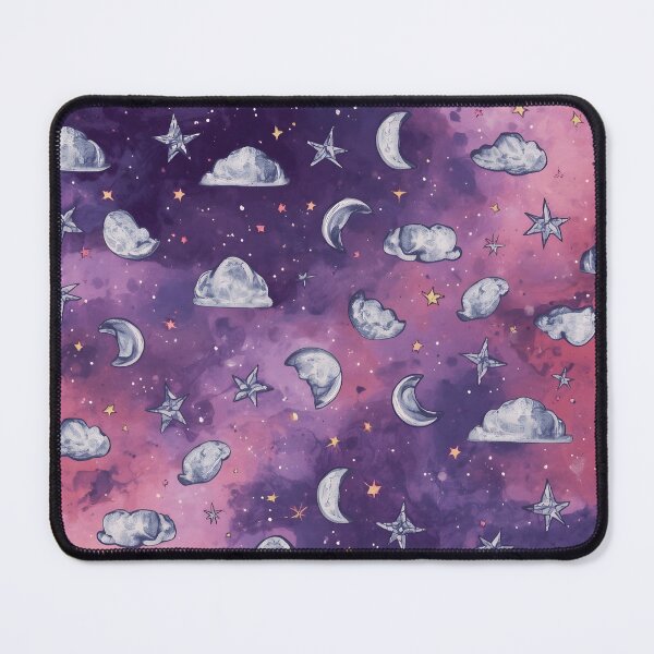 Item preview, Purple Watercolour Moons Pattern designed and sold by UrsaNorthDesigns.