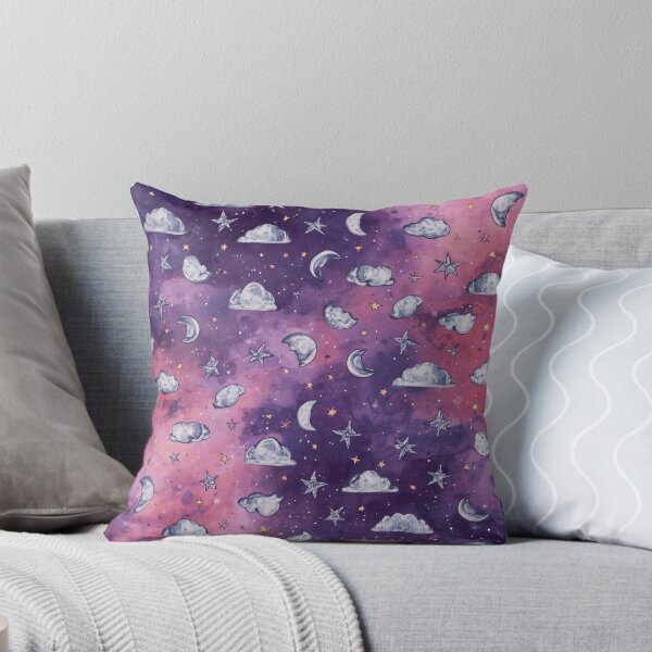 Item preview, Purple Watercolour Moons Pattern designed and sold by UrsaNorthDesigns.