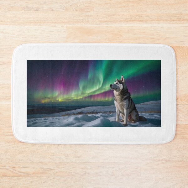 Item preview, Husky Watching the Northern Lights designed and sold by adill72.