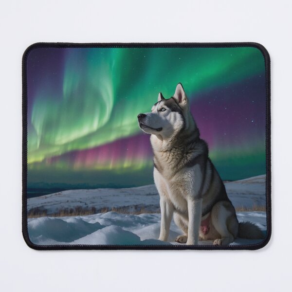 Item preview, Husky Watching the Northern Lights designed and sold by adill72.