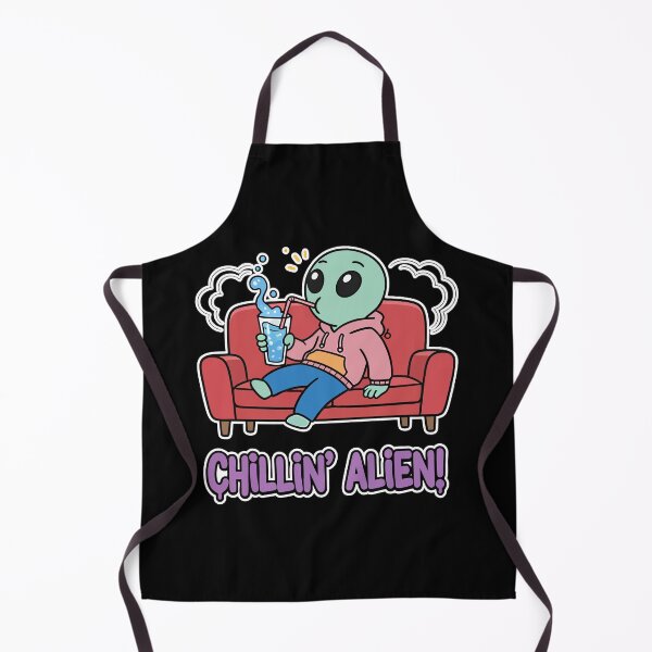 Item preview, Chillin' Alien! Funny Alien Drinking Soda Cartoon designed and sold by Taridesign.