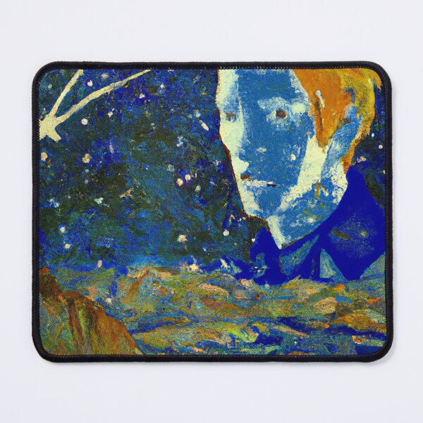 Item preview, Cosmic Starman – Glam Rock Starry Night Portrait designed and sold by DiamondSkyShirt.