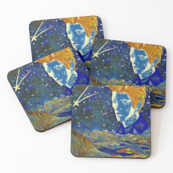Item preview, Cosmic Starman – Glam Rock Starry Night Portrait designed and sold by DiamondSkyShirt.