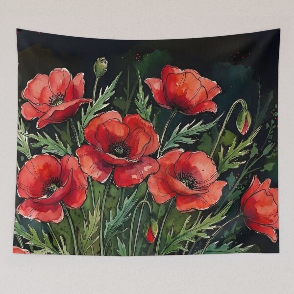 Item preview, Red Poppy Flowers  designed and sold by GraphicsClub.
