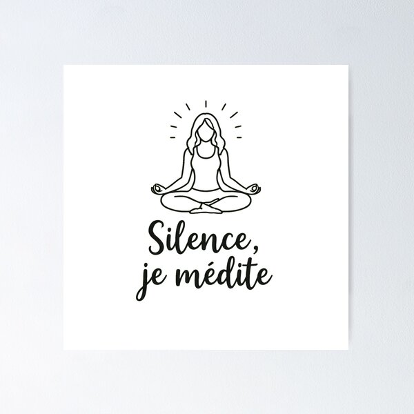 Item preview, Meditation – Silence I Meditate – Minimalist Zen designed and sold by Thethe-Shop.