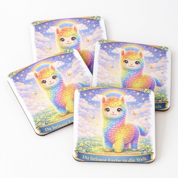 Item preview, La alpaca arcoíris: un dulce regalo de alpaca arcoíris con encanto kawaii. designed and sold by CLOUTKULT.