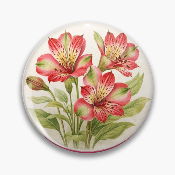 Item preview, Parrot Lily Brilliance – Alstroemeria Psittacina Circle Portrait designed and sold by TheJoyfulPen.