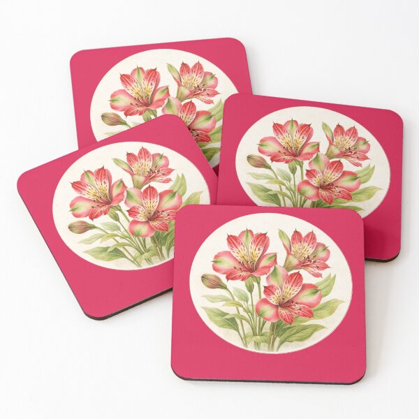 Item preview, Parrot Lily Brilliance – Alstroemeria Psittacina Circle Portrait designed and sold by TheJoyfulPen.