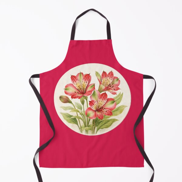 Item preview, Parrot Lily Brilliance – Alstroemeria Psittacina Circle Portrait designed and sold by TheJoyfulPen.