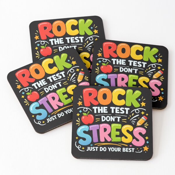 Item preview, Rock The Test Don't Stress Just Do Your Best Teacher Design, teacher encouragement gift, classroom motivation graphic tee designed and sold by AsturShop.