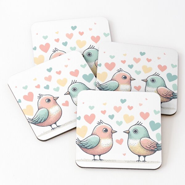 Item preview, Two Birds Fall in Love Dot designed and sold by kimballchoart.