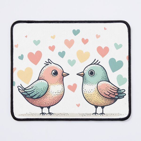 Item preview, Two Birds Fall in Love Dot designed and sold by kimballchoart.
