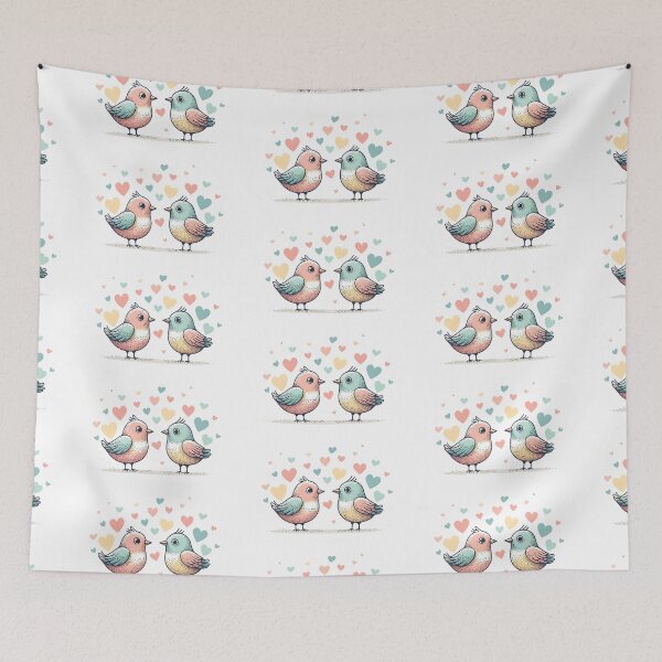Item preview, Two Birds Fall in Love Dot designed and sold by kimballchoart.