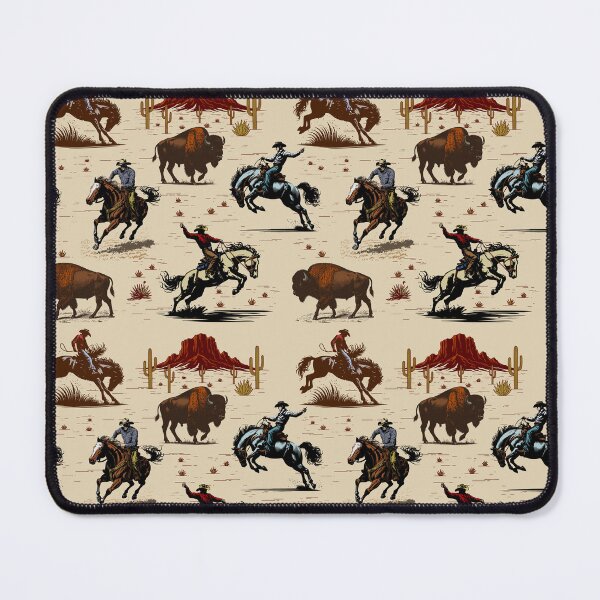 Item preview, Wild West Cowboy Pattern – Western Rodeo Horses & Buffalo Desert Design designed and sold by Color4Nature.