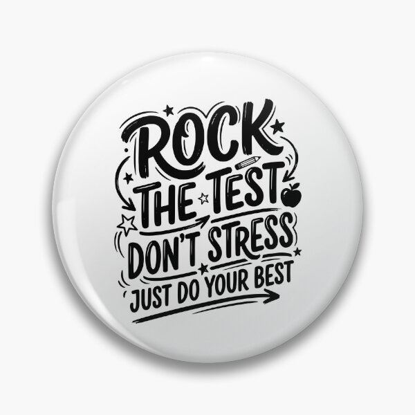 Item preview, Rock The Test Don't Stress Just Do Your Best Teacher Design, teacher encouragement gift, classroom motivation graphic tee designed and sold by AsturShop.