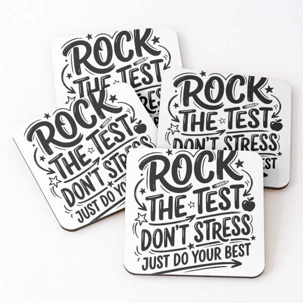Item preview, Rock The Test Don't Stress Just Do Your Best Teacher Design, teacher encouragement gift, classroom motivation graphic tee designed and sold by AsturShop.