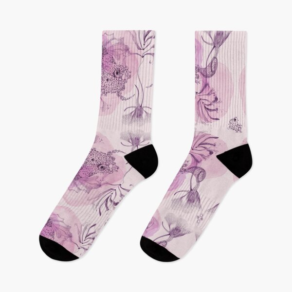 Item preview, Seashells and purple flowers designed and sold by Beltrida.