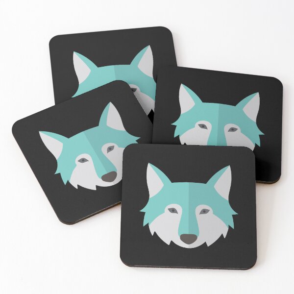 Item preview, Aqua wolf face designed and sold by jazzydevil.