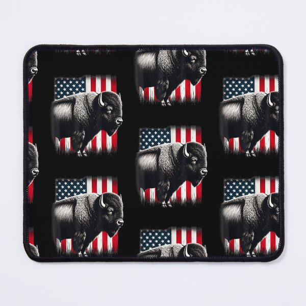 Item preview, Vintage Buffalo American flag Bison Patriotic gift designed and sold by Goleon12.