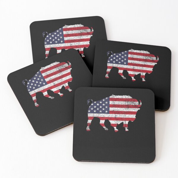Item preview, USA Flag Wildlife Animal Patriotic American Bison Buffalo Women Kids Men designed and sold by Goleon12.