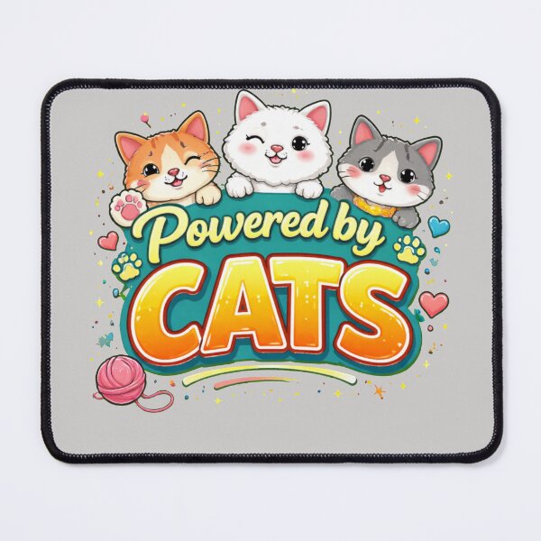 Item preview, Humor Cat – Powered by Cats – Minimalist Design designed and sold by Thethe-Shop.