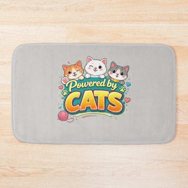 Item preview, Humor Cat – Powered by Cats – Minimalist Design designed and sold by Thethe-Shop.