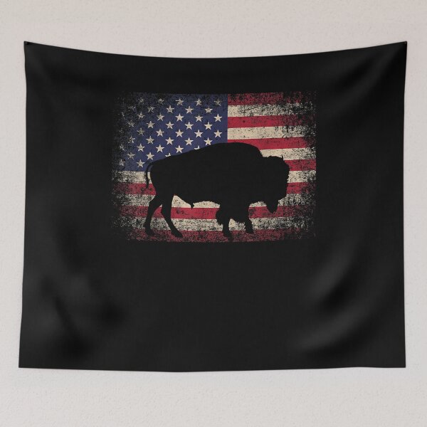 Item preview, Buffalo Bison 4th of July Gift American Flag USA - America designed and sold by Goleon12.