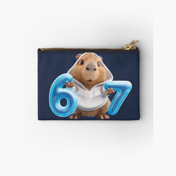Item preview, Meet the 67-Bara – the chillest capybara around - Cool Hoodie animal with glowing blue numbers designed and sold by Zajumaris Art & Heart.