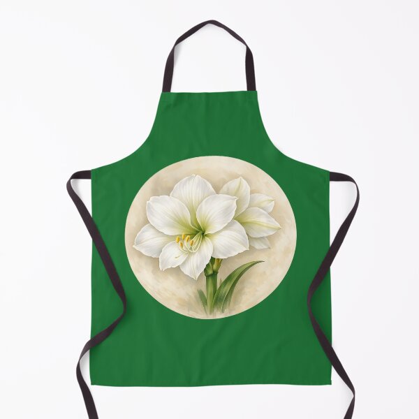 Item preview, White Amaryllis Elegance – Pure Winter Bloom Circle Design designed and sold by TheJoyfulPen.