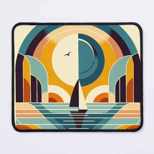 Item preview, Geometric Sailboat Sunset Arches designed and sold by InkSmithery.