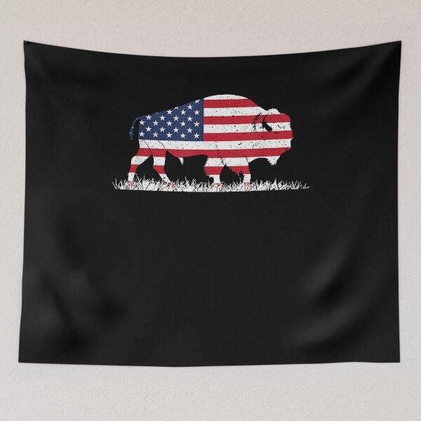 Item preview, US Flag Buffalo Wildlife Animal Gift Buffalo designed and sold by Goleon12.