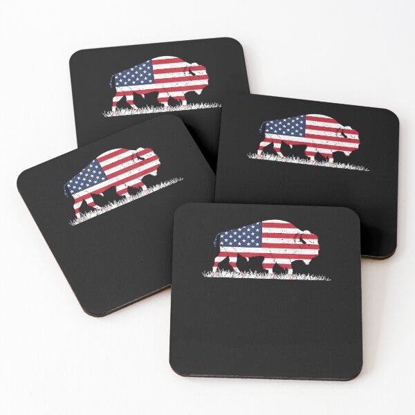 Item preview, US Flag Buffalo Wildlife Animal Gift Buffalo designed and sold by Goleon12.