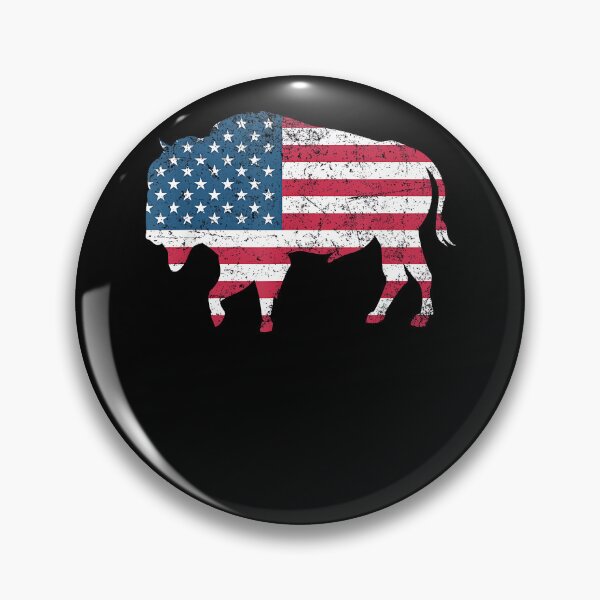Artikelvorschau, Amerikanische Flagge, USA, Büffel, Patriotisch, Bison, Frauen, Männer entworfen und verkauft von Goleon12.