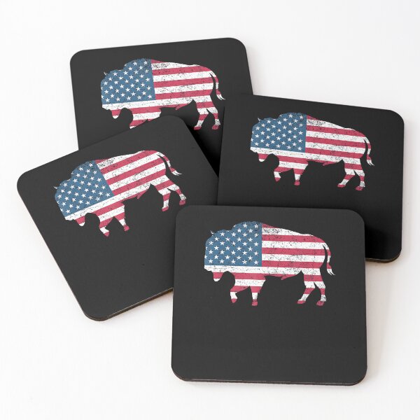 Item preview, American flag USA buffalo Patriotic Bison Women Men designed and sold by Goleon12.