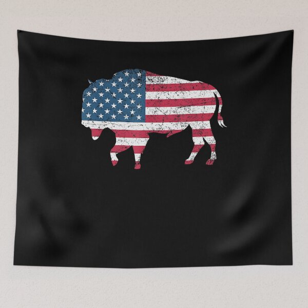 Item preview, American flag USA buffalo Patriotic Bison Women Men designed and sold by Goleon12.
