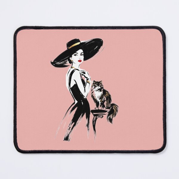 Item preview, A beautiful lady with a cat. designed and sold by Natalia-Vlad.