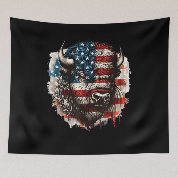 Item preview, American Buffalo American Bison American Flag American Bison designed and sold by Goleon12.