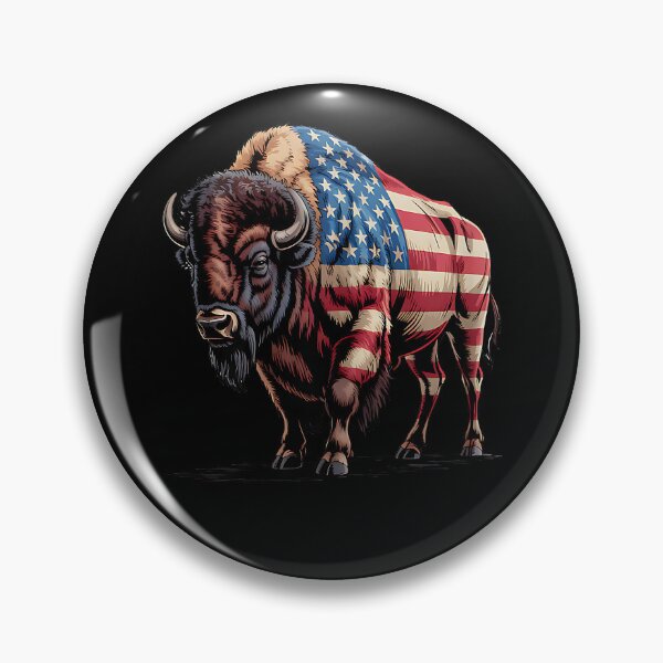 Item preview, Bison American Flag Buffalo 4th of July Bison Gifts for Men designed and sold by Goleon12.