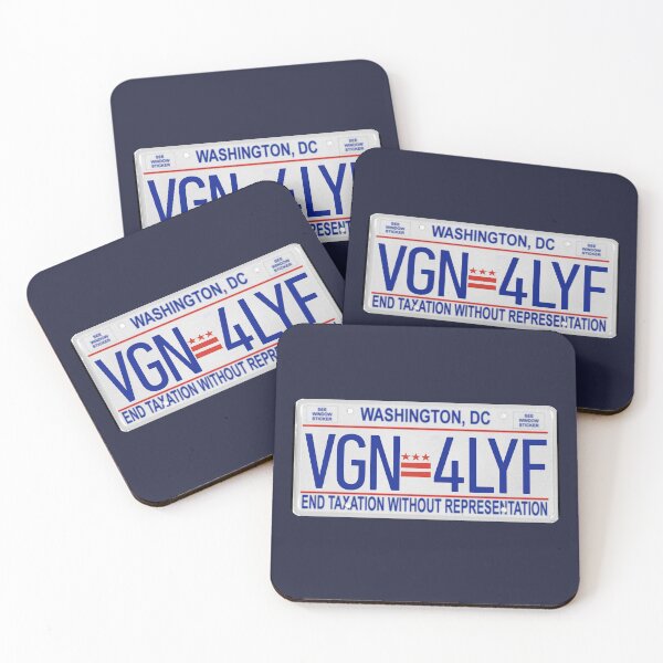Item preview, Vegan For Life District of Columbia License Plate designed and sold by coodoosandco.