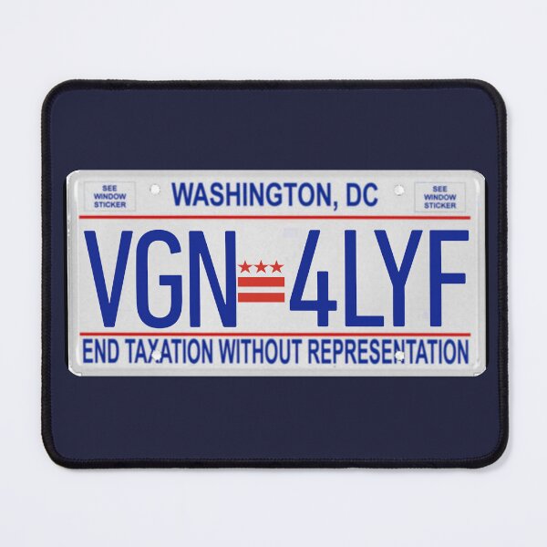 Item preview, Vegan For Life District of Columbia License Plate designed and sold by coodoosandco.