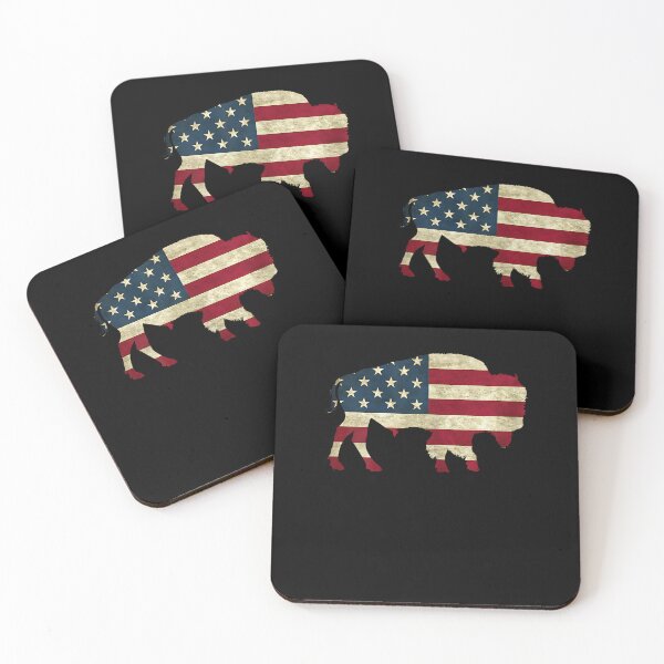 Item preview, Vintage Buffalo American flag Bison Patriotic gift designed and sold by Goleon12.