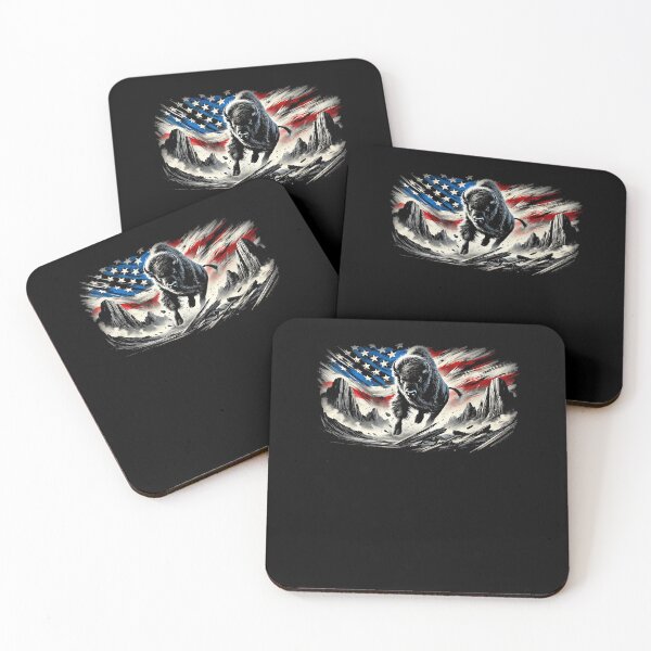 Item preview, Western Buffalo American Bison USA Buffalo American flag designed and sold by Goleon12.
