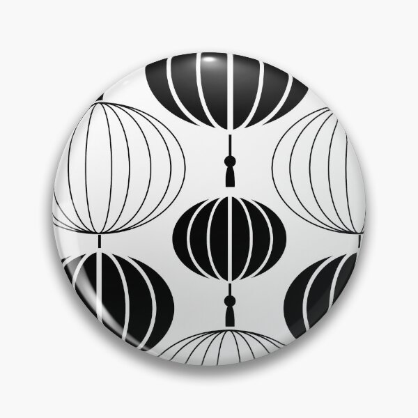 Item preview, Asian Art Deco Lanterns Black And White Pattern  designed and sold by DEC02.