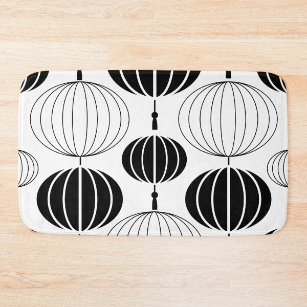 Item preview, Asian Art Deco Lanterns Black And White Pattern  designed and sold by DEC02.