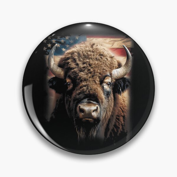 Artikelvorschau, Westlicher Büffel, Amerikanischer Bison, USA, Büffel, Amerikanische Flagge entworfen und verkauft von Goleon12.