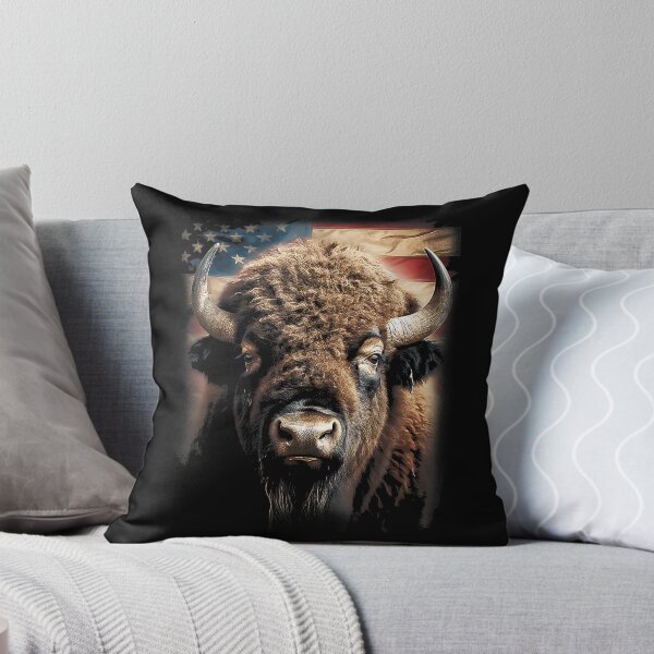Item preview, Western Buffalo American Bison USA Buffalo American flag designed and sold by Goleon12.