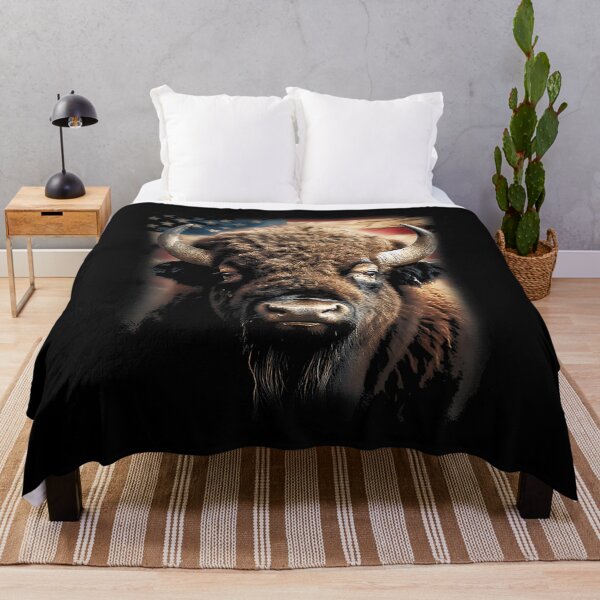 Item preview, Western Buffalo American Bison USA Buffalo American flag designed and sold by Goleon12.